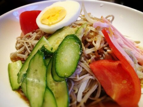 和風冷し中華的な＊野菜たっぷりの蕎麦サラダ